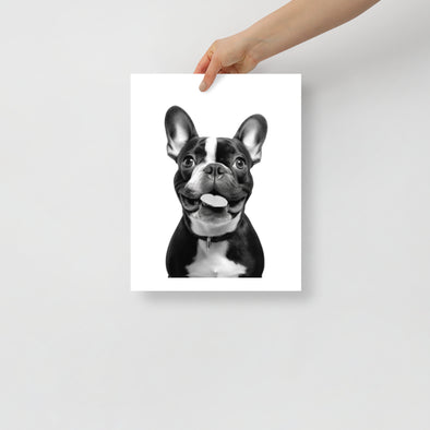 French Bulldog Smiley Face Poster