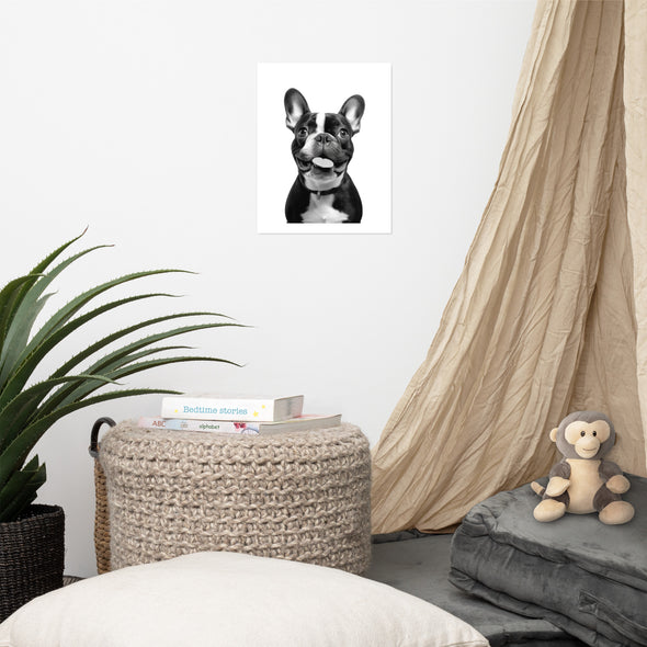 French Bulldog Smiley Face Poster