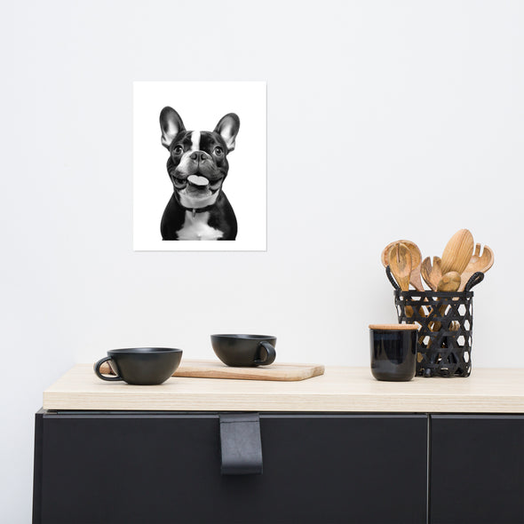 French Bulldog Smiley Face Poster