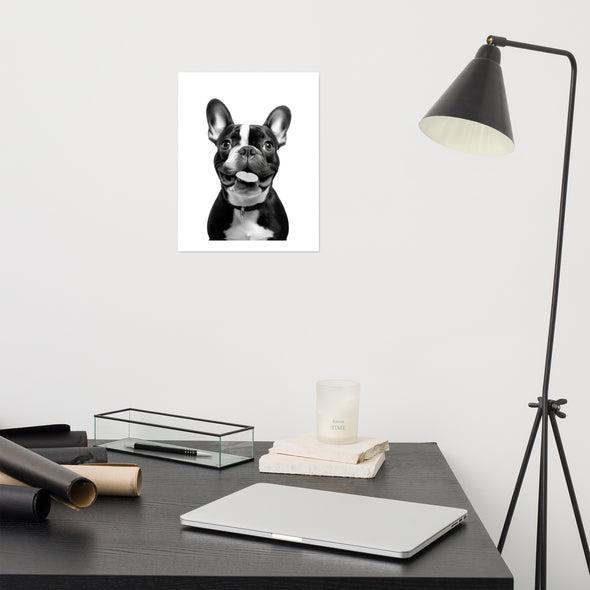 French Bulldog Smiley Face Poster