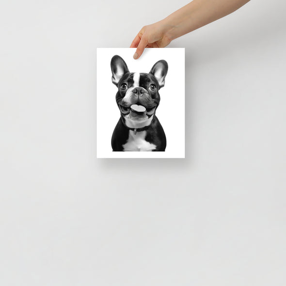 French Bulldog Smiley Face Poster