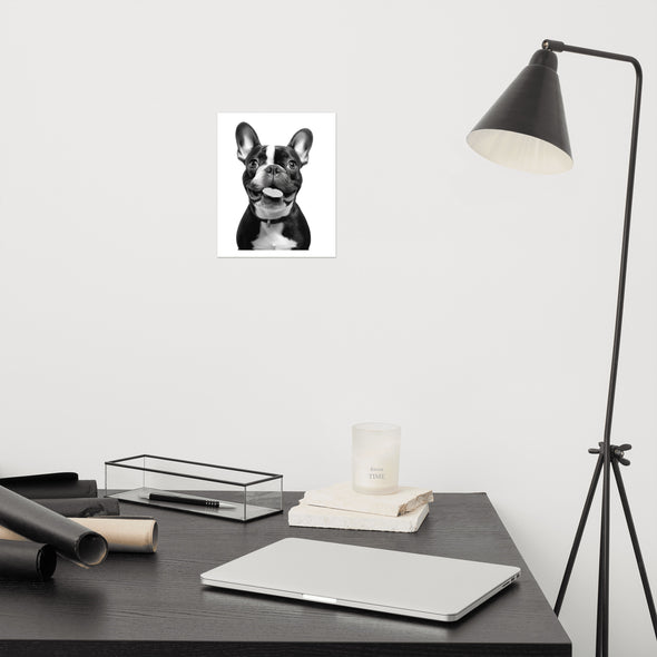 French Bulldog Smiley Face Poster