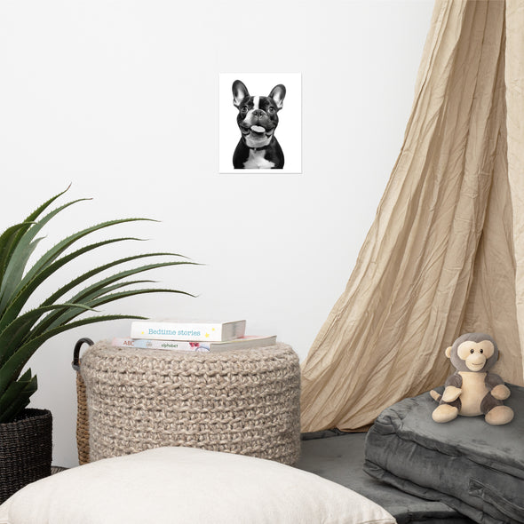 French Bulldog Smiley Face Poster