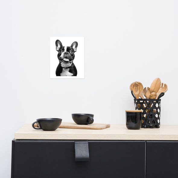 French Bulldog Smiley Face Poster