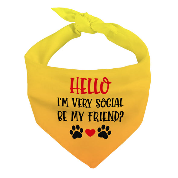 Friend Pet Bandana - Colorful Dog Bandana - Printed Pet Scarf