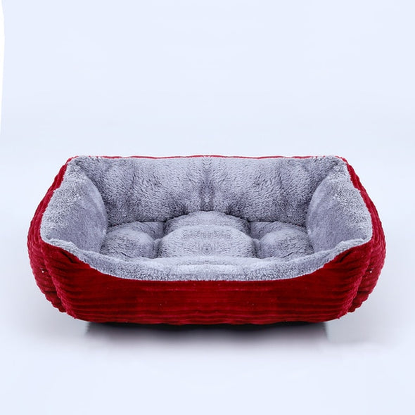 Petable's Snuggly-Soft Square Plush Pet Bed