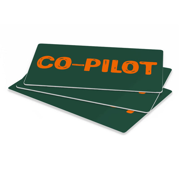 Co Pilot Pet Food Mat - Best Print Anti-Slip Pet Bowl Mat - Cool Quote Pet Feeding Mat