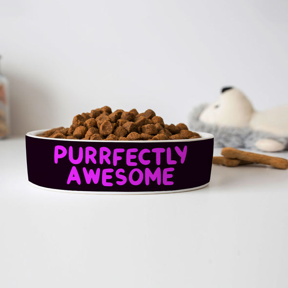 Awesome Pet Bowl - Funny Saying Dog Bowl - Cool Pet Food Bowl