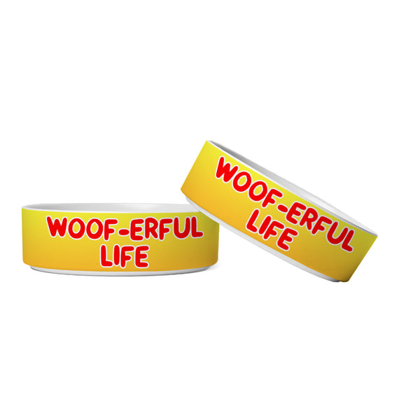 Woof Pet Bowl - Funny Dog Bowl - Cool Pet Food Bowl