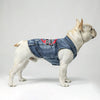 Not Friendly Don't Touch Dog Denim Vest - Quote Dog Denim Jacket - Graphic Dog Clothing