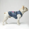 Pawfectly Stylish Dog Denim Vest - Crown Dog Denim Jacket - Printed Dog Clothing