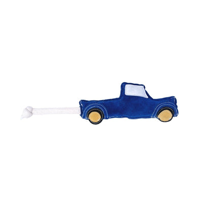 Vegan Leather Blue Pickup Truck Eco Friendly Dog Toy