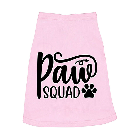 Paw Squad Dog Sleeveless Shirt - Graphic Dog Shirt - Unique Dog Clothing