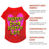 Happy Dog Happy Life Dog Polo Shirt - Phrase Dog T-Shirt - Art Print Dog Clothing