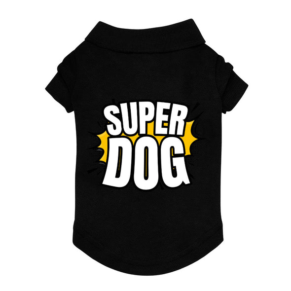 Super Dog Polo Shirt - Colorful Dog T-Shirt - Graphic Dog Clothing