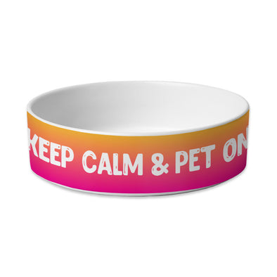 Best Keep Calm Pet Bowl - Trendy Dog Bowl - Cool Pet Food Bowl