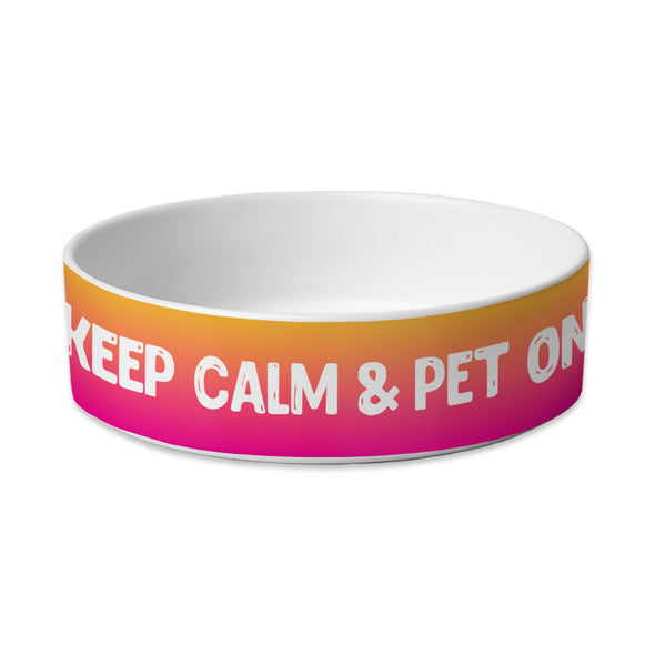 Best Keep Calm Pet Bowl - Trendy Dog Bowl - Cool Pet Food Bowl