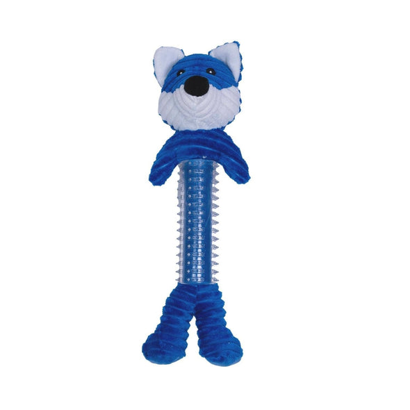 Skinny Blue Fox Corduroy Squeaking Dog Toy