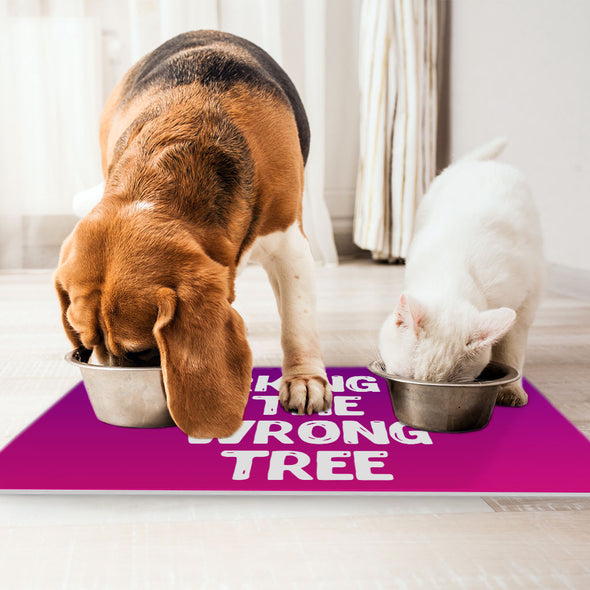 Funny Design Pet Food Mat - Cool Quotes Anti-Slip Pet Bowl Mat - Graphic Pet Feeding Mat