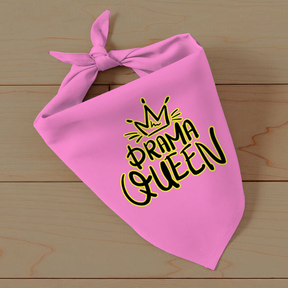 Drama Queen Pet Bandana - Funny Dog Bandana - Themed Pet Scarf