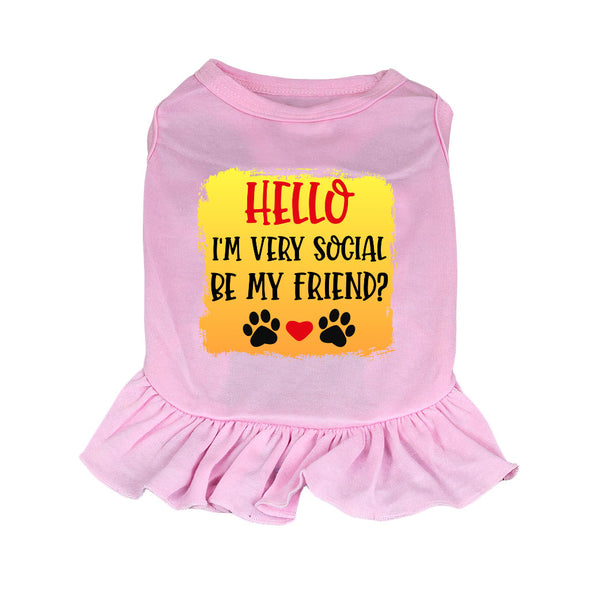 Friend Dog Sundress - Colorful Dog Dress Shirt - Printed Dog Clothing