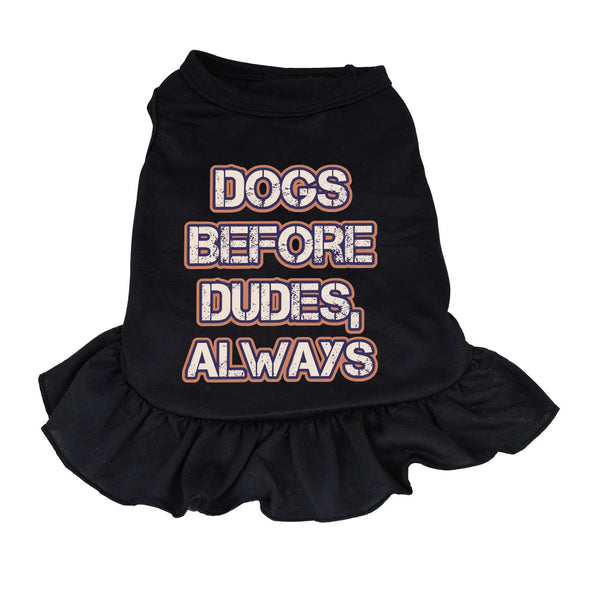 Dogs Before Dudes Dog Sundress - Dog Theme Dog Dress Shirt - Funny Dog Clothing