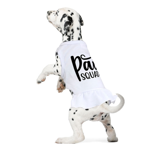 Paw Squad Dog Sundress - Graphic Dog Dress Shirt - Unique Dog Clothing