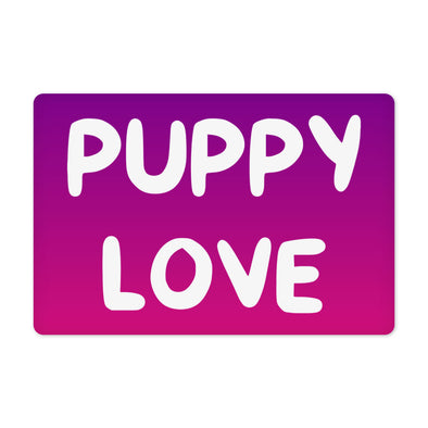 Puppy Love Pet Food Mat - Kawaii Anti-Slip Pet Bowl Mat - Best Print Pet Feeding Mat