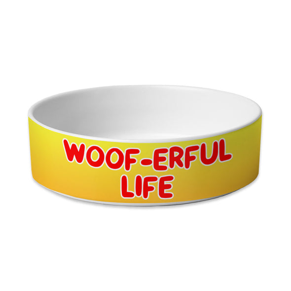 Woof Pet Bowl - Funny Dog Bowl - Cool Pet Food Bowl