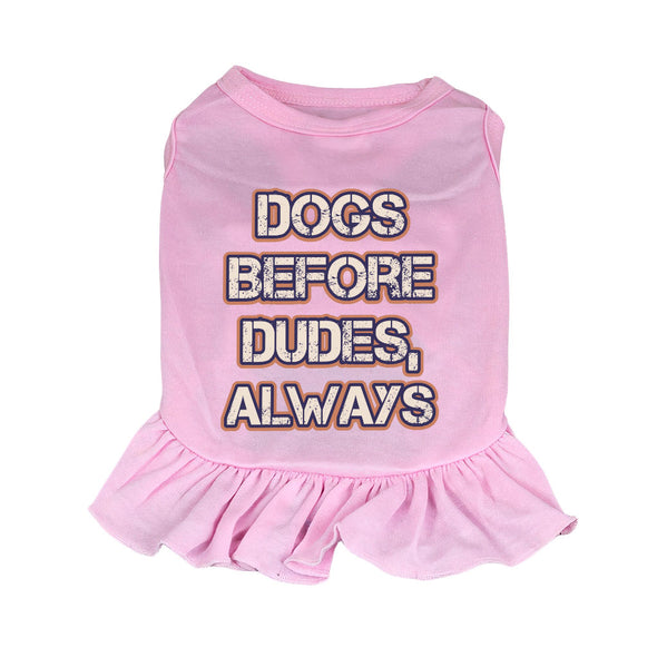 Dogs Before Dudes Dog Sundress - Dog Theme Dog Dress Shirt - Funny Dog Clothing