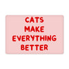 Cool Funny Pet Food Mat - Funny Cat Quote Anti-Slip Pet Bowl Mat - Cute Pet Feeding Mat