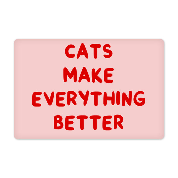 Cool Funny Pet Food Mat - Funny Cat Quote Anti-Slip Pet Bowl Mat - Cute Pet Feeding Mat