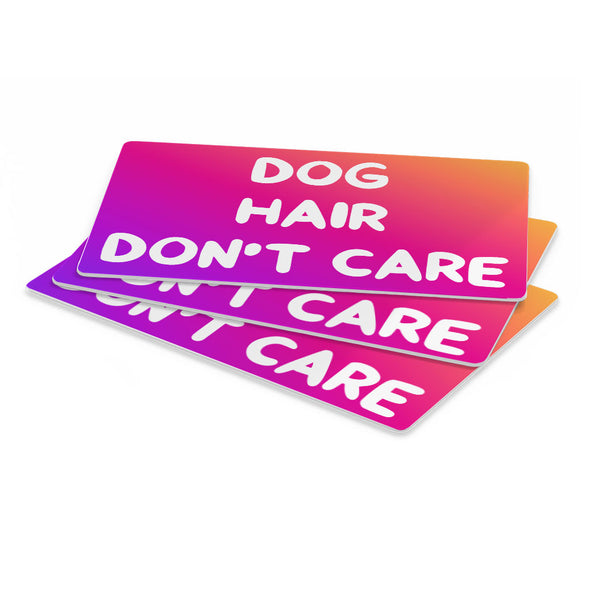 Dog Hair Don't Care Pet Food Mat - Funny Design Anti-Slip Pet Bowl Mat - Cool Design Pet Feeding Mat