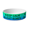 Keep Calm Pet Bowl - Trendy Dog Bowl - Printed Pet Food Bowl