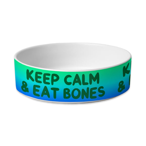 Keep Calm Pet Bowl - Trendy Dog Bowl - Printed Pet Food Bowl