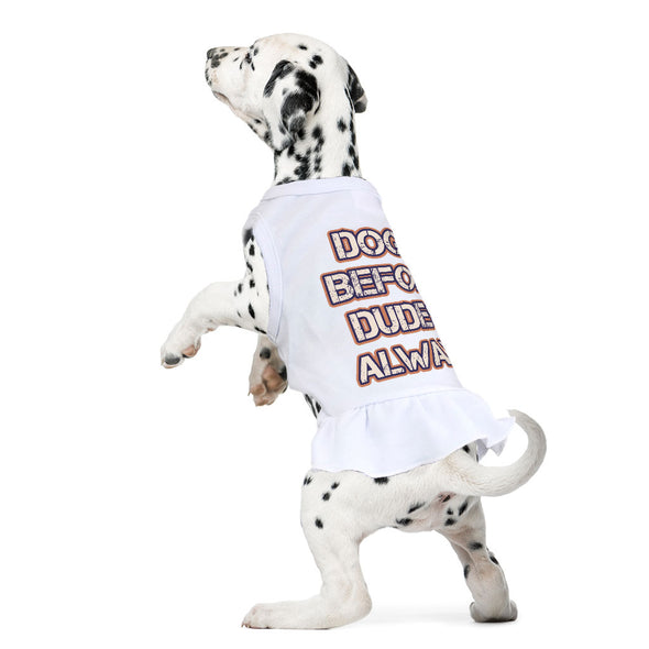 Dogs Before Dudes Dog Sundress - Dog Theme Dog Dress Shirt - Funny Dog Clothing