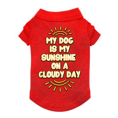 My Dog Is My Sunshine Dog Polo Shirt - Phrase Dog T-Shirt - Cute Dog Clothing