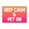 Best Keep Calm Pet Food Mat - Trendy Anti-Slip Pet Bowl Mat - Cool Pet Feeding Mat