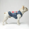 Acted Crazy Dog Denim Vest - Funny Dog Denim Jacket - Colorful Dog Clothing