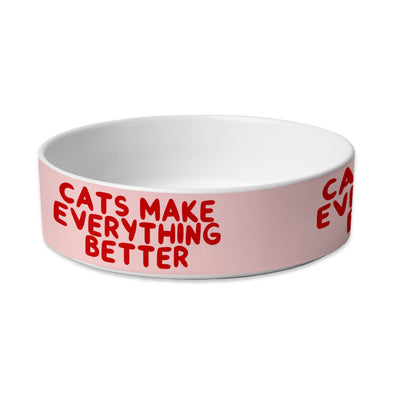 Cool Funny Pet Bowl - Funny Cat Quote Dog Bowl - Cute Pet Food Bowl