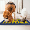 Listener Pet Food Mat - Funny Anti-Slip Pet Bowl Mat - Cool Pet Feeding Mat