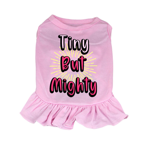 Tiny but Mighty Dog Sundress - Art Dog Dress Shirt - Word Art Dog Clothing