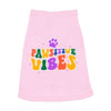 Pawsitive Vibes Dog Sleeveless Shirt - Colorful Text Dog Shirt - Cool Dog Clothing