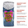 Happy Dog Happy Life Dog Denim Jacket - Phrase Dog Denim Coat - Art Print Dog Clothing