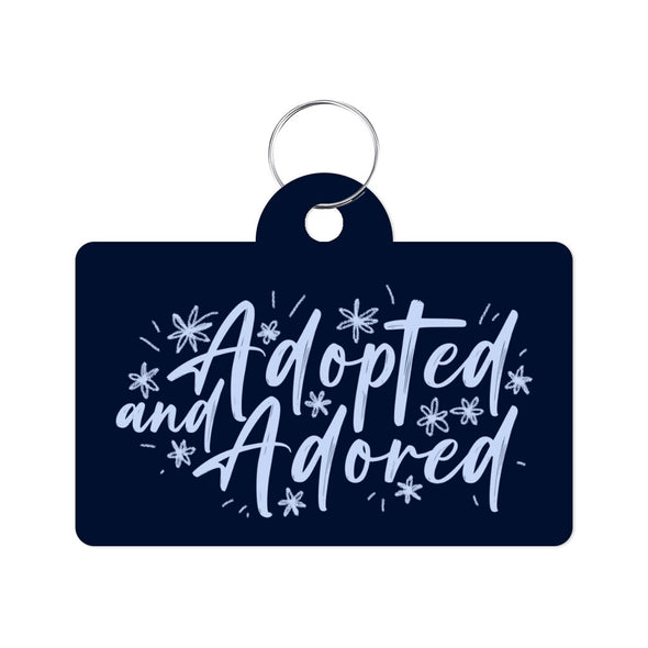 Adopted Pet ID Tag - Cute Pet Tag - Trendy Pet ID Tag