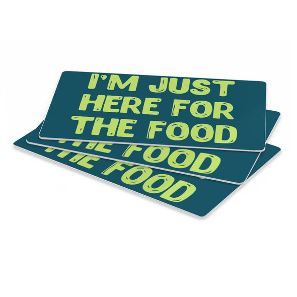 I'm Just Here for the Food Pet Food Mat - Funny Design Anti-Slip Pet Bowl Mat - Best Print Pet Feeding Mat