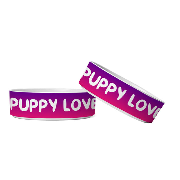 Puppy Love Pet Bowl - Kawaii Dog Bowl - Best Print Pet Food Bowl