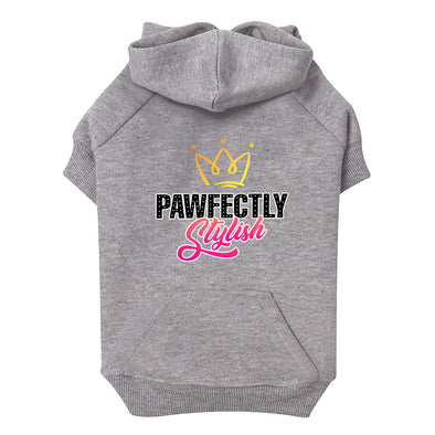 Pawfectly Stylish Dog Hoodie with Pocket - Crown Dog Coat - Printed Dog Clothing