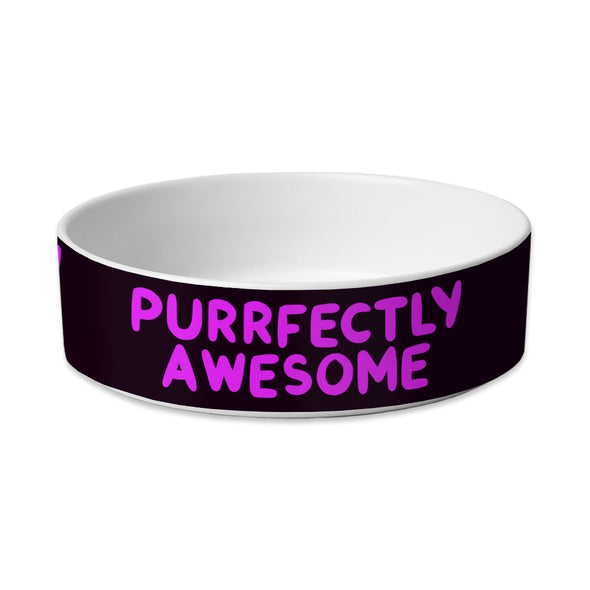 Awesome Pet Bowl - Funny Saying Dog Bowl - Cool Pet Food Bowl