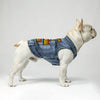 I Only Love My Bed and My Mama Dog Denim Vest - Art Dog Denim Jacket - Funny Dog Clothing